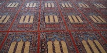 Alfombra en la sala de oraciones, Mezquita Azul, Estambul, Turqu