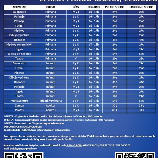 Extraescolares Pardo 2024/25