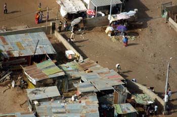 Vista aérea de chabolas, Rep. de Djibouti, áfrica