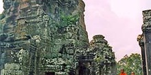 Monjes en Angkor, Camboya