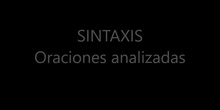 Oraciones analizadas I