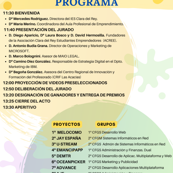 PROGRAMA CONCURSO DE IDEAS CLARAEMPRENDE