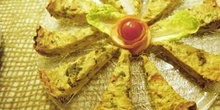 Porciones de quiche de verduras