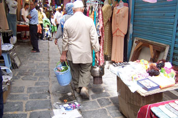 Anciano, Zoco de Túnez