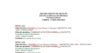 Libros de textos francés 2022-2023