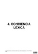 RESUMEN MATERIAL SOBRE CONCIENCIA LÉXICA