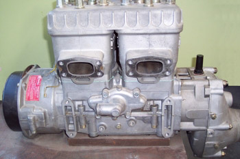 Cárter de un motor de dos tiempos