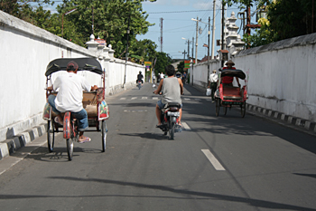 Transporte callejero, Jogyakarta, Indonesia