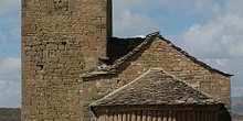 Iglesia de Satué. Vista sureste del templo, Huesca