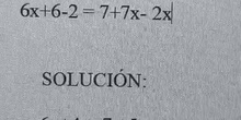 Ecuaciones 1er grado