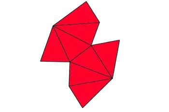 Desarrollo de una bipirámide rómbica