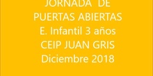 Puertas abiertas CEIP JUAN GRIS  diciembre 2018