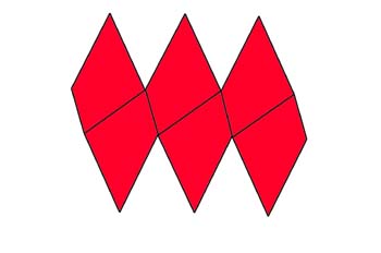 Desarrollo de un trapezoedro trigonal