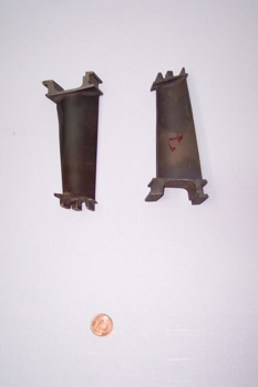 álabes de turbina con apoyo exterior