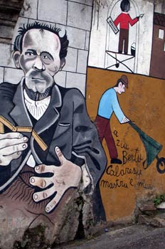 Murales en las calles de Orgosolo, Cerdeña, Italia