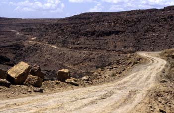 Ruta de acceso a Shahara, Yemen