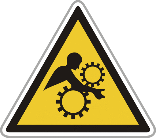 Peligro cuerpo engranajes