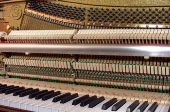 Maquinaria de las teclas de un piano