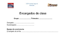 Hoja de encargados de clase