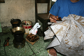 Realizando batik, Jogyakarta, Indonesia