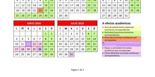 Calendario escolar para el curso 2023-2024