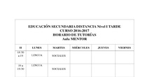 Horario Secundaria Distancia