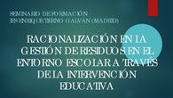 Proyecto de Seminario de Formación IES Enrique Tierno Galván