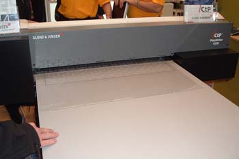 Entrada de plancha  para filmar ctp chorro de tinta