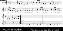 YONDER COME DAY. Video de ensayo individual para el coro