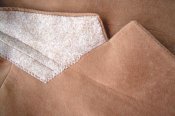 Confección de cuello sastre