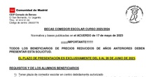 Instrucciones becas de comedor