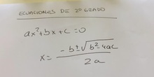 Ecuación de 2º grado 3º ESO