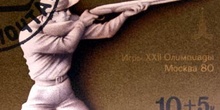 Sello conmemorativo de los Juegos Olímpicos de Moscú 80