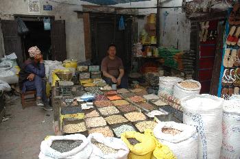 Vendedor de legumbres, Katmandú, Nepal