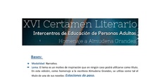 XVI Concurso Literario Intercepas