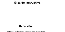 EL TEXTO INSTRUCTIVO 