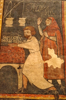 Grabado del Sepulcro de San Nicolas de Bari, Huesca