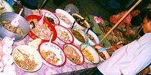 Detalle de platos gastronómicos laosianos, Laos