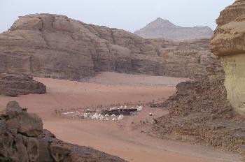 Asentamiento en las afueras de Petra, Jordania