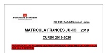 Matrícula francés junio 2019