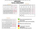 CALENDARIO ADMISION 2022