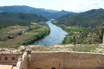 Vistas del Ebro desde el Castillo de Miravet, Tarragona