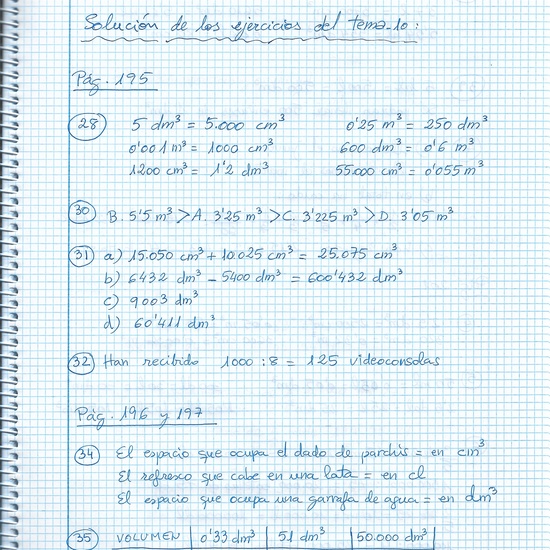 soluciones ejercicios de mates 6º 5