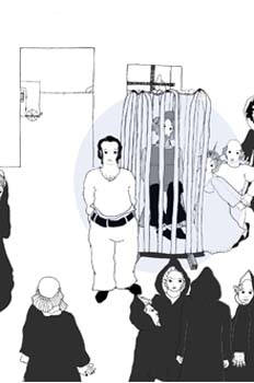 Cap. XLVI. Don Quijote metido en una jaula