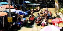 Mercado flotante, Bangkok,Tailandia