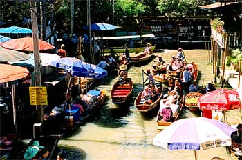 Mercado flotante, Bangkok,Tailandia