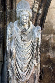 Detalle de la portada de la iglesia del Santo Sepulcro, Estella,