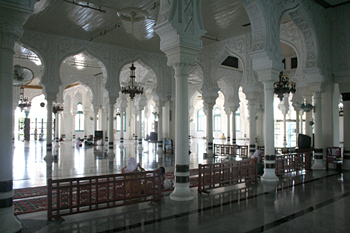 Sala de oración, Mesjid Raya, Banda Ache, Sumatra, Indonesia