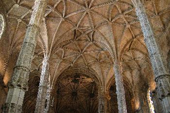 Techo del Interior del Monasterio de los Jerónimos, Lisboa, Port