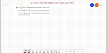 2º ESO Problemas resueltos de fracciones